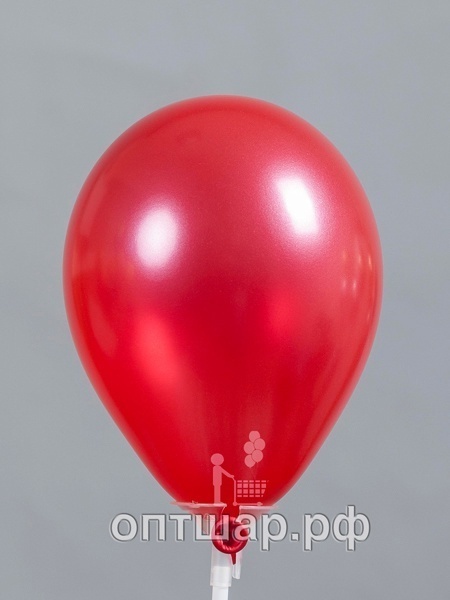 Гелиевый шар красный, металлик
