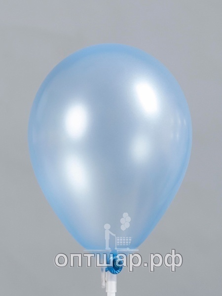 Гелиевый шар голубой, перламутр