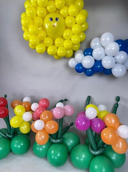 Оформление шарами в детском саду "Солнышко"